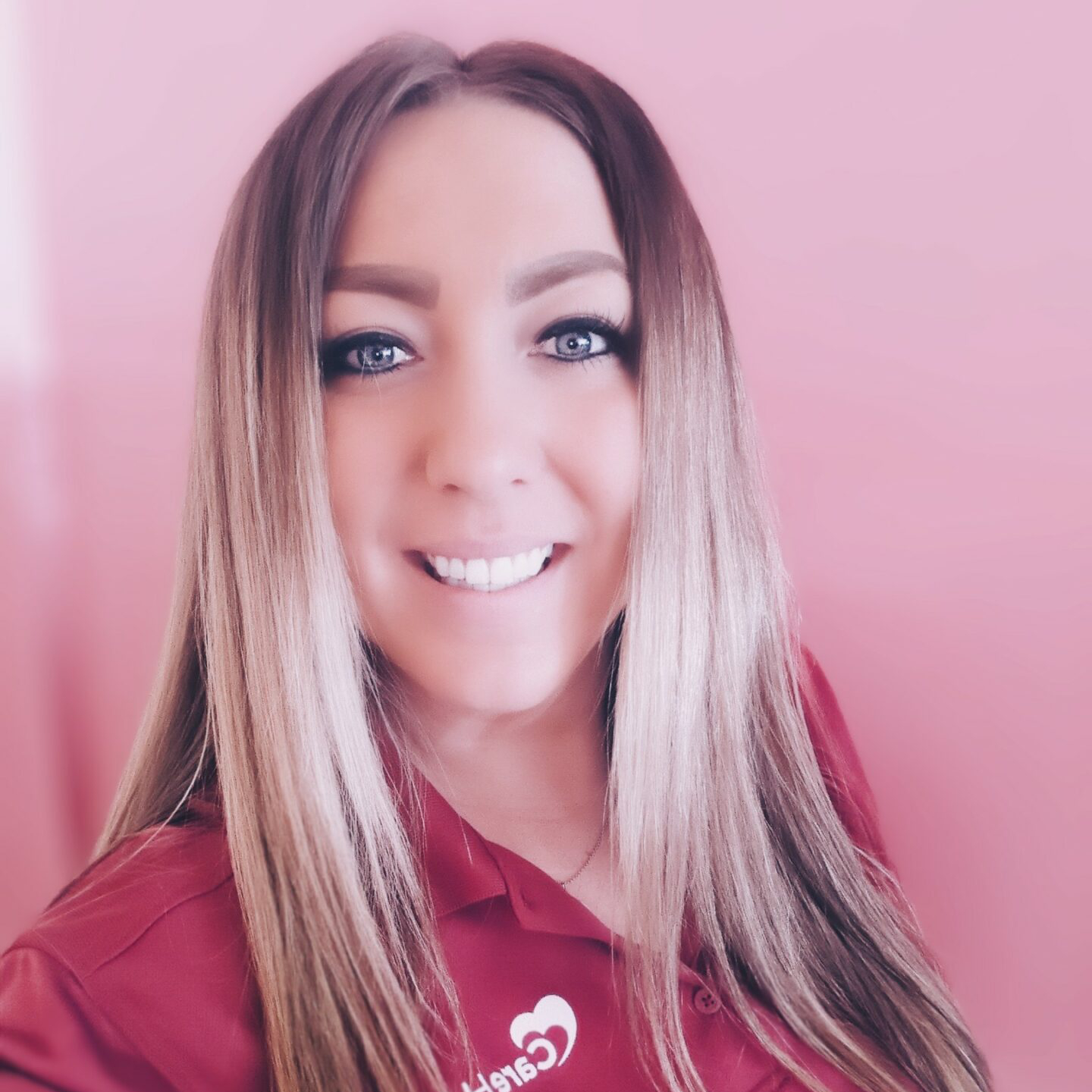 Connected Care Engagement - Homecare Leader Award winner Stephanie in her CareHop uniform